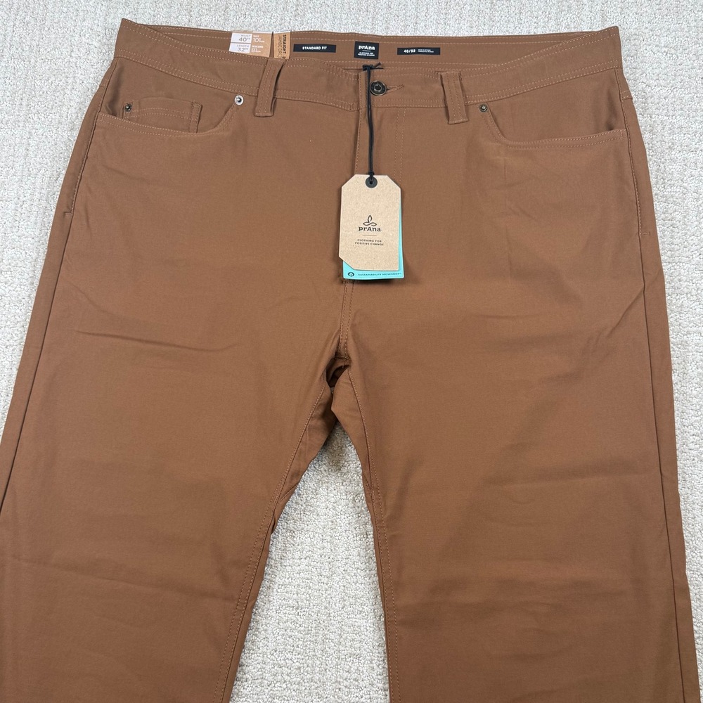 NEW Prana Mens 40x32 Sepia Brion Pant II Straight Leg Performance Hiking Pants
